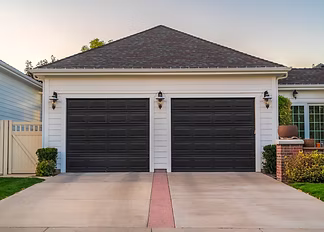 Motorized roll screen installed at a Ponte Vedra garage opening